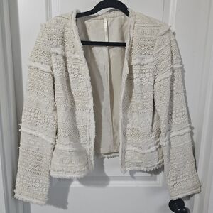 Truth and Pride Cream Textured Blazer